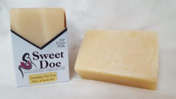 Sweet Doe Fragranced Goat Milk Lavender Tea Tree Hair and Body Bar Soap